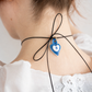 Charms – Blauer Herz-Porzellan-Anhänger – Buchstabe A
