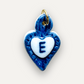 Charms - Ciondolo in Porcellana Cuore Blu - Lettera E