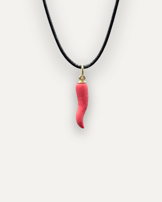 Charms - Cornino Rosso Ciondolo in Porcellana