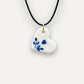 Charm – Cuore Blu Fiorito ciondolo in Porcellana