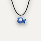 Charms - Porcellana Pesce Blu Tinta Unita