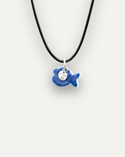 Charms - Porcellana Pesce Blu Tinta Unita