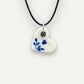 Charm – Cuore Blu Fiorito ciondolo in Porcellana