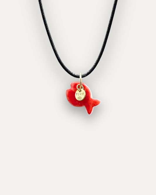 Charms - Porcellana Pesce Rosso Tinta Unita
