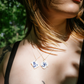 Charm - Fiore di Loto Om Blu ciondolo in Porcellana
