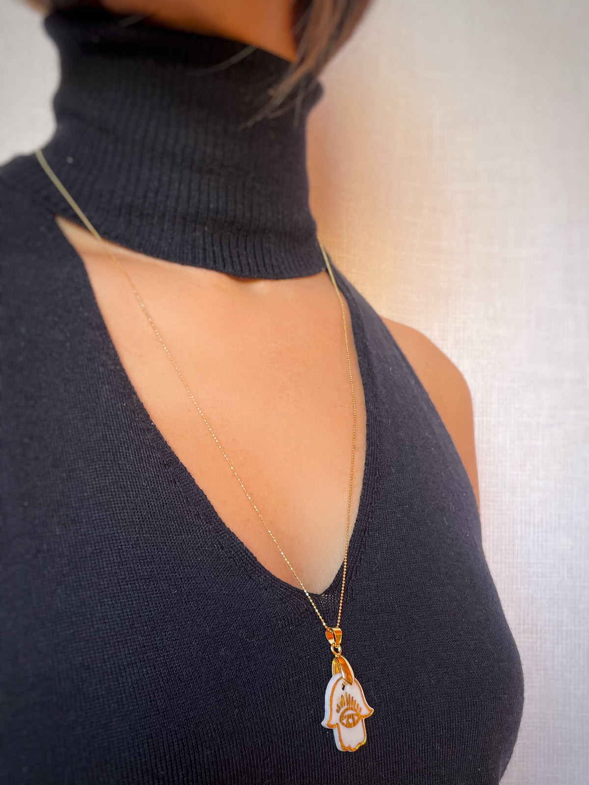 Ciondolo in argento 925 ‰ Mano di fatima Hamsa