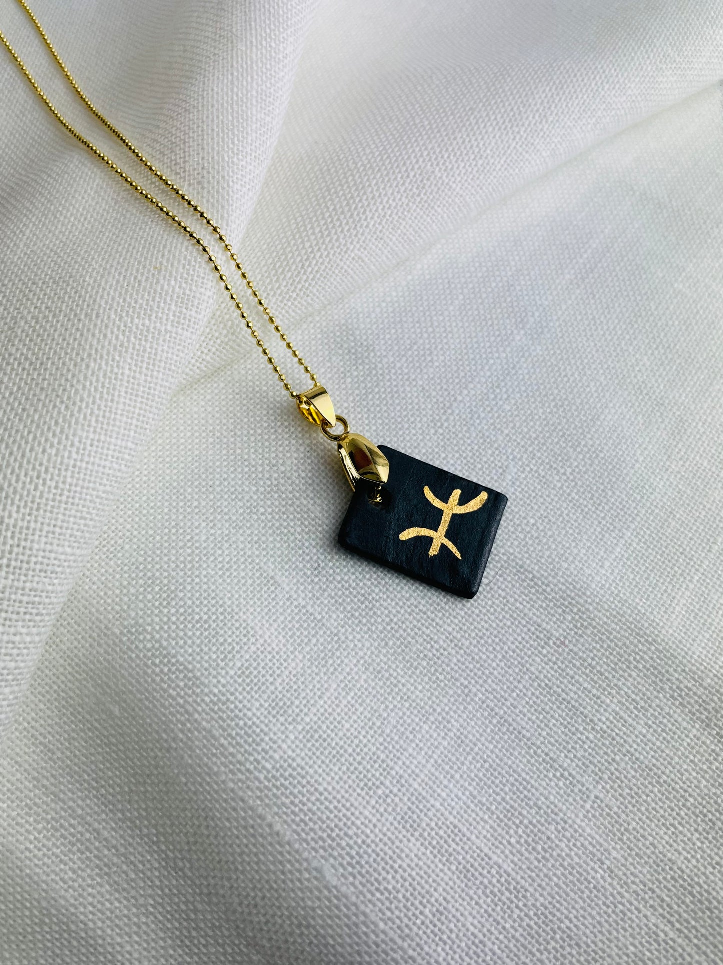 Collana Zodiaco in Porcellana Nera e Oro